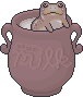 frog in a pot